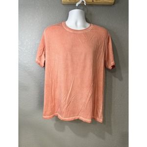 Patrick Assaraf Mens Large Orange Crew‎ Neck Pima Cotton T-Shirt 2XL